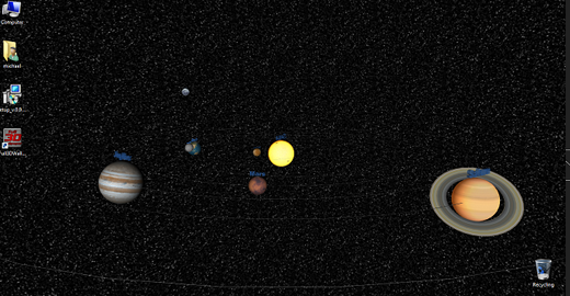 3d wallpaper solar system